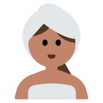 Woman in Steamy Room: Medium Skin Tone on Toss Face (ํ ์คํ์ด์ค) February 2022