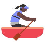 Woman Rowing Boat: Dark Skin Tone on Toss Face (ν μ€νμ΄μ€) February 2022