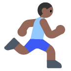 Woman Running: Medium-Dark Skin Tone on Toss Face (ํ ์คํ์ด์ค) February 2022