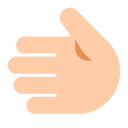 Leftwards Hand: Light Skin Tone on Toss Face (ν μ€νμ΄μ€) 1.3