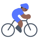 Man Biking: Medium-Dark Skin Tone on Toss Face (ν μ€νμ΄μ€) 1.3