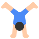 Man Cartwheeling: Light Skin Tone on Toss Face (ํ ์คํ์ด์ค) 1.3