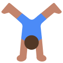 Man Cartwheeling: Medium Skin Tone on Toss Face (ν μ€νμ΄μ€) 1.3