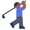 Man Golfing: Medium-Dark Skin Tone on Toss Face (ν μ€νμ΄μ€) 1.3