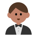 Man in Tuxedo: Medium Skin Tone on Toss Face (ํ ์คํ์ด์ค) 1.3