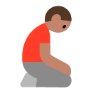 Man Kneeling: Medium Skin Tone on Toss Face (ํ ์คํ์ด์ค) 1.3