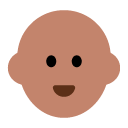 Man: Medium Skin Tone, Bald on Toss Face (ν μ€νμ΄μ€) 1.3