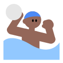 Man Playing Water Polo: Medium-Dark Skin Tone on Toss Face (ν μ€νμ΄μ€) 1.3
