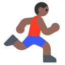Man Running: Medium-Dark Skin Tone on Toss Face (ํ ์คํ์ด์ค) 1.3