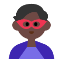 Man Superhero: Dark Skin Tone on Toss Face (ν μ€νμ΄μ€) 1.3