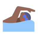 Man Swimming: Medium-Dark Skin Tone on Toss Face (ν μ€νμ΄μ€) 1.3