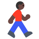 Man Walking: Dark Skin Tone on Toss Face (ํ ์คํ์ด์ค) 1.3