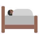 Person in Bed: Medium-Dark Skin Tone on Toss Face (ํ ์คํ์ด์ค) 1.3