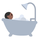 Person Taking Bath: Medium-Dark Skin Tone on Toss Face (ν μ€νμ΄μ€) 1.3