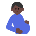 Pregnant Man: Dark Skin Tone on Toss Face (ν μ€νμ΄μ€) 1.3