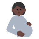 Pregnant Person: Dark Skin Tone on Toss Face (ํ ์คํ์ด์ค) 1.3