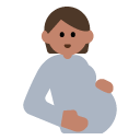 Pregnant Person: Medium Skin Tone on Toss Face (ํ ์คํ์ด์ค) 1.3