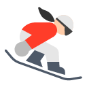 Snowboarder: Light Skin Tone on Toss Face (ν μ€νμ΄μ€) 1.3