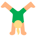 Woman Cartwheeling: Medium-Light Skin Tone on Toss Face (ν μ€νμ΄μ€) 1.3