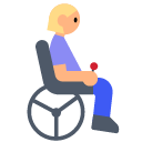 Woman in Motorized Wheelchair: Medium-Light Skin Tone on Toss Face (ํ ์คํ์ด์ค) 1.3