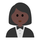 Woman in Tuxedo: Dark Skin Tone on Toss Face (ν μ€νμ΄μ€) 1.3