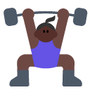 Woman Lifting Weights: Dark Skin Tone on Toss Face (ํ ์คํ์ด์ค) 1.3