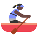 Woman Rowing Boat: Dark Skin Tone on Toss Face (ํ ์คํ์ด์ค) 1.3