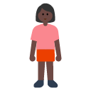 Woman Standing: Dark Skin Tone on Toss Face (ν μ€νμ΄μ€) 1.3