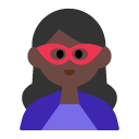 Woman Superhero: Dark Skin Tone on Toss Face (ํ ์คํ์ด์ค) 1.3