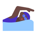 Woman Swimming: Dark Skin Tone on Toss Face (ν μ€νμ΄μ€) 1.3