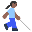 Woman with White Cane: Medium-Dark Skin Tone on Toss Face (ν μ€νμ΄μ€) 1.3