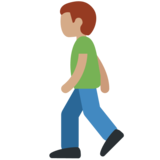 Person Walking: Medium Skin Tone on Twitter Twemoji 2.3