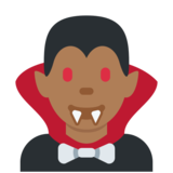 Vampire: Medium-Dark Skin Tone on Twitter Twemoji 2.3