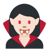 Woman Vampire: Light Skin Tone on Twitter Twemoji 2.3