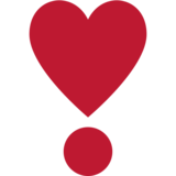 Heart Exclamation on Twitter Twemoji 2.4