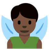 Man Fairy: Dark Skin Tone on Twitter Twemoji 2.4