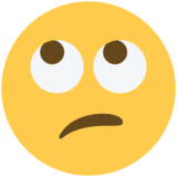 Face with Rolling Eyes on Twitter Twemoji 2.5