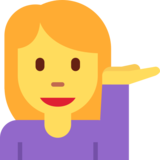 Person Tipping Hand on Twitter Twemoji 2.5
