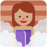 Woman in Steamy Room: Medium Skin Tone on Twitter Twemoji 2.5