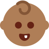 Baby: Medium-Dark Skin Tone on Twitter Twemoji 2.6