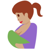 Breast-Feeding: Medium Skin Tone on Twitter Twemoji 2.6