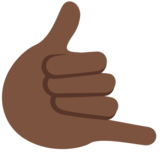 Call Me Hand: Dark Skin Tone on Twitter Twemoji 2.6