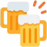 Clinking Beer Mugs on Twitter Twemoji 2.6