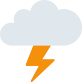 Cloud with Lightning on Twitter Twemoji 2.6