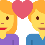 Couple with Heart on Twitter Twemoji 2.6