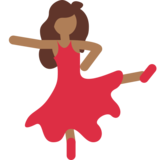 Woman Dancing: Medium-Dark Skin Tone on Twitter Twemoji 2.6