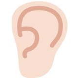 Ear: Light Skin Tone on Twitter Twemoji 2.6