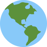 Globe Showing Americas on Twitter Twemoji 2.6