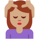 Person Getting Massage: Medium Skin Tone on Twitter Twemoji 2.6