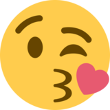 Face Blowing a Kiss on Twitter Twemoji 2.6